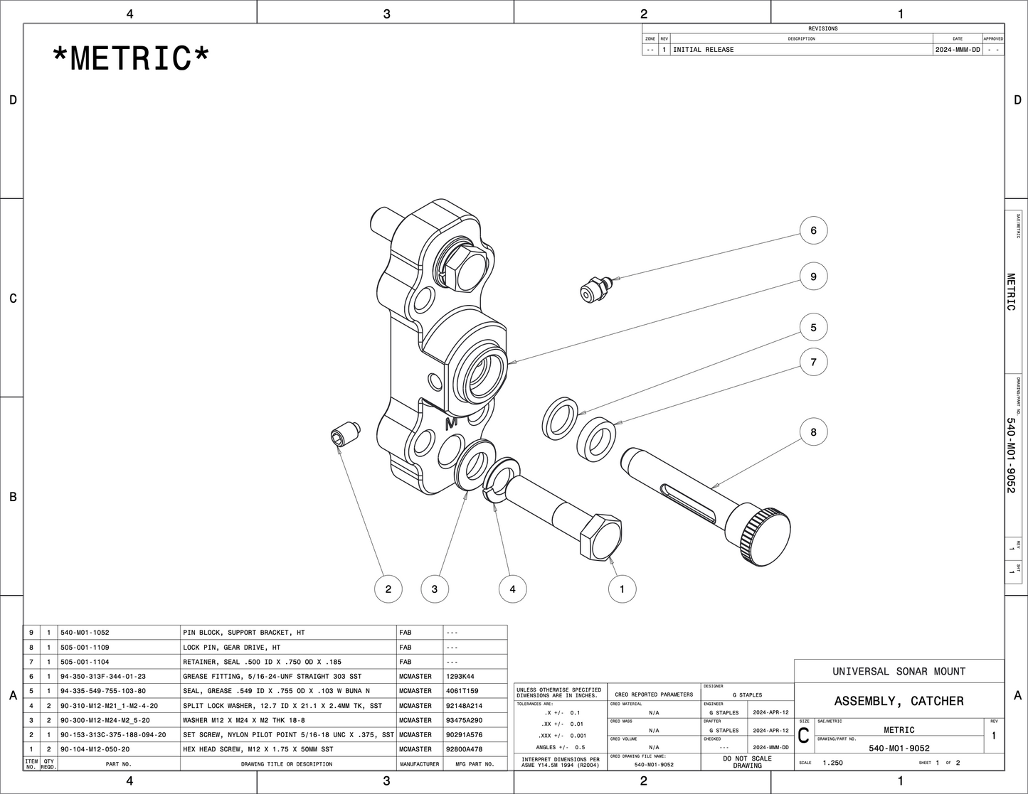 HINGE LOCK PIN, REBUILD KIT